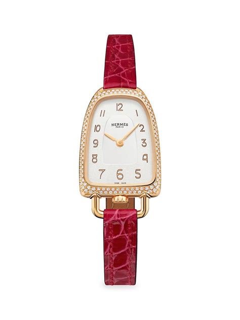 hermes watch rose gold square|Hermes women's watches.